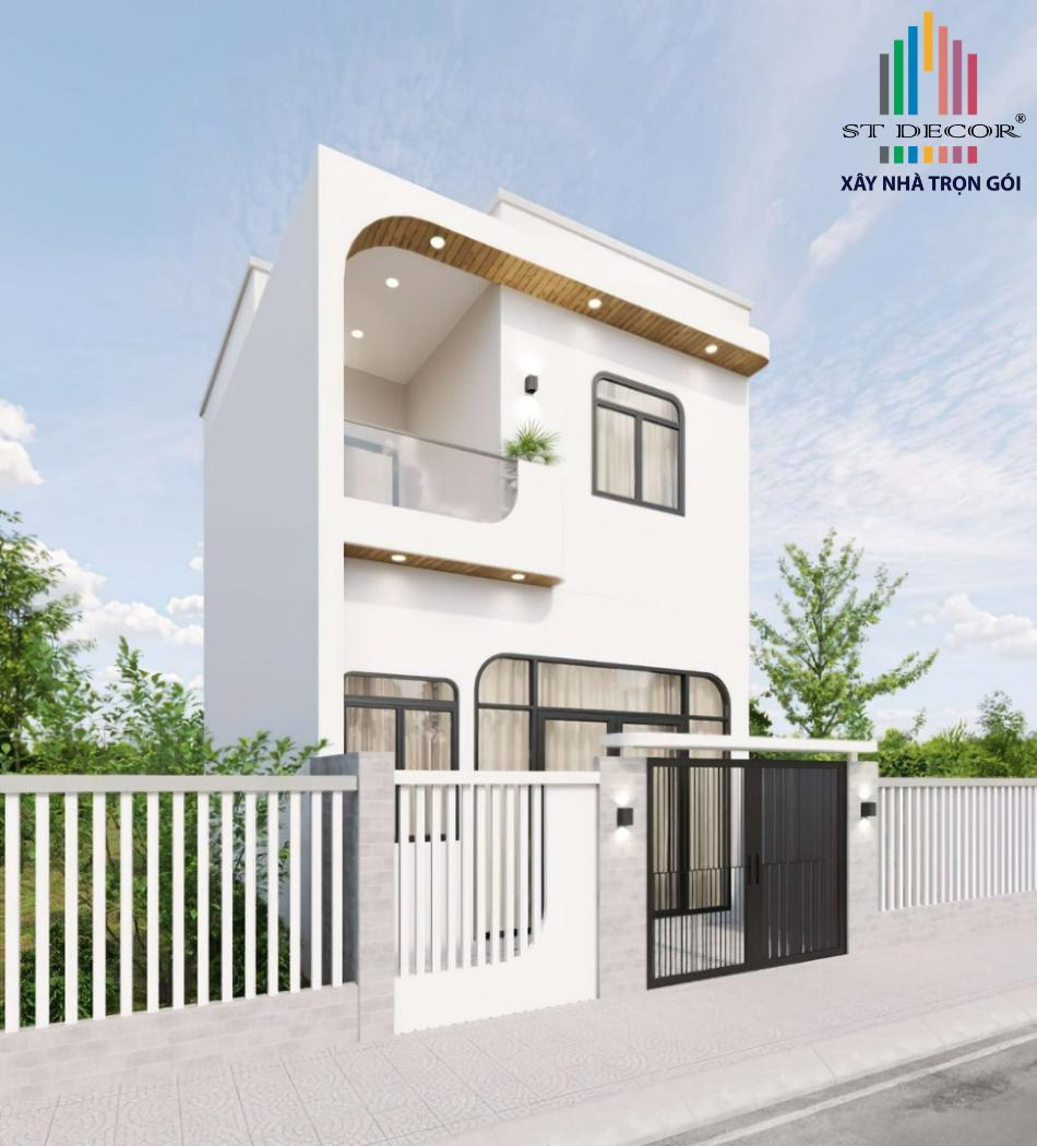 Xây nhà 2 tầng phong cách cổ điển