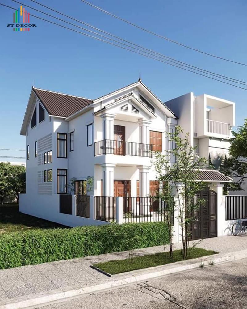 Mặt bằng tầng 2 khi xây nhà 2 tầng 300 triệu ở nông thôn 