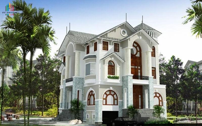 Xây nhà 2 tầng giá 700 triệu phong cách tân cổ điển
