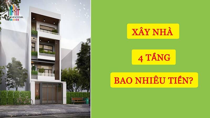 Đơn giá xây nhà 4 tầng 50m2 hết bao nhiêu tiền?