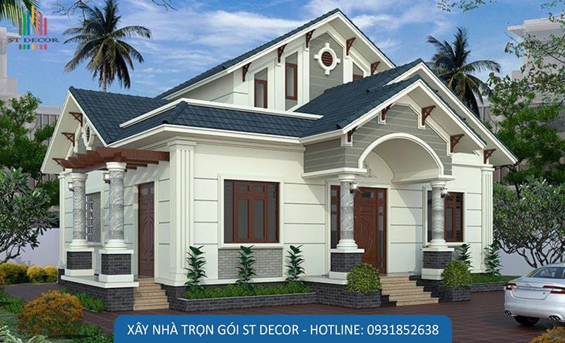 Mẫu thiết kế nhà đẹp với hệ thống mái thái có khả năng chống dột, ẩm ướt vượt trội