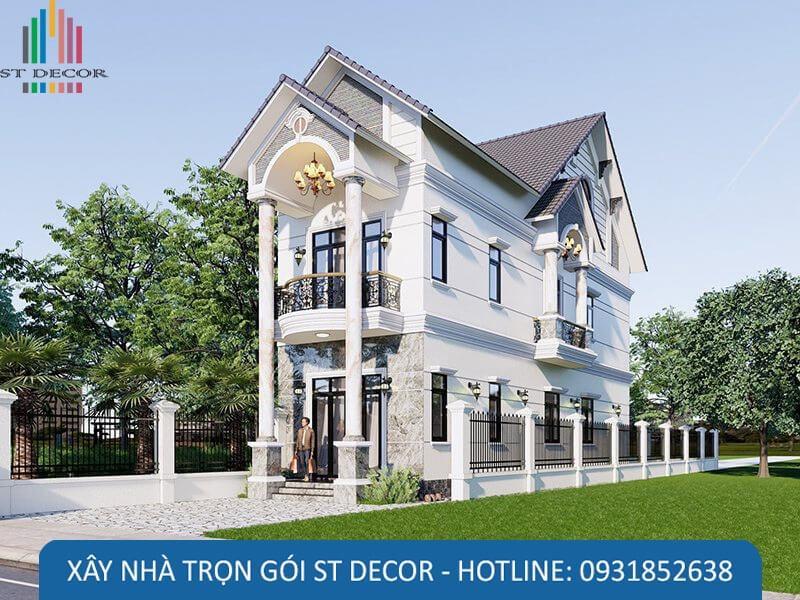 Mẫu nhà ống 1 trệt 1 lầu sang trọng, có diện tích lớn