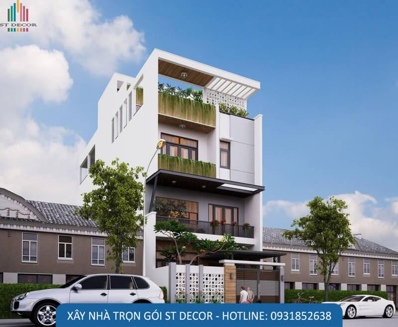 Bản vẽ thiết kế nhà 1 trệt 1 lầu 5x25m đẹp nhất hiện nay