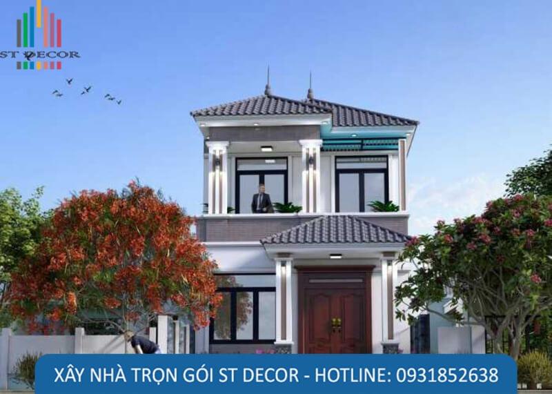 Mẫu thiết kế nhà 1 trệt 1 lầu 6x20m đẹp và độc đáo nhất