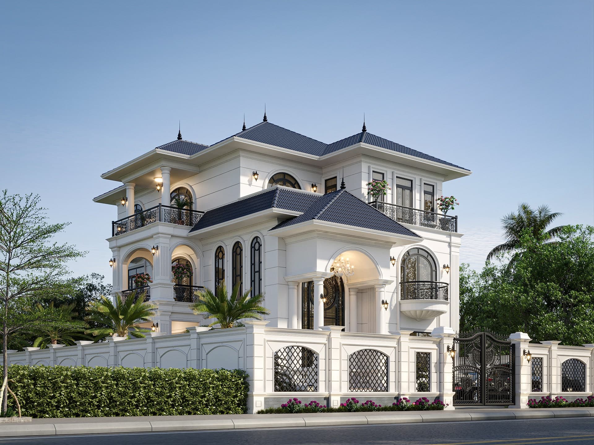 Mẫu nhà đẹp ở Bình Dương dạng biệt thự cao cấp sẽ sử dụng dựng vật liệu có độ bền cao
