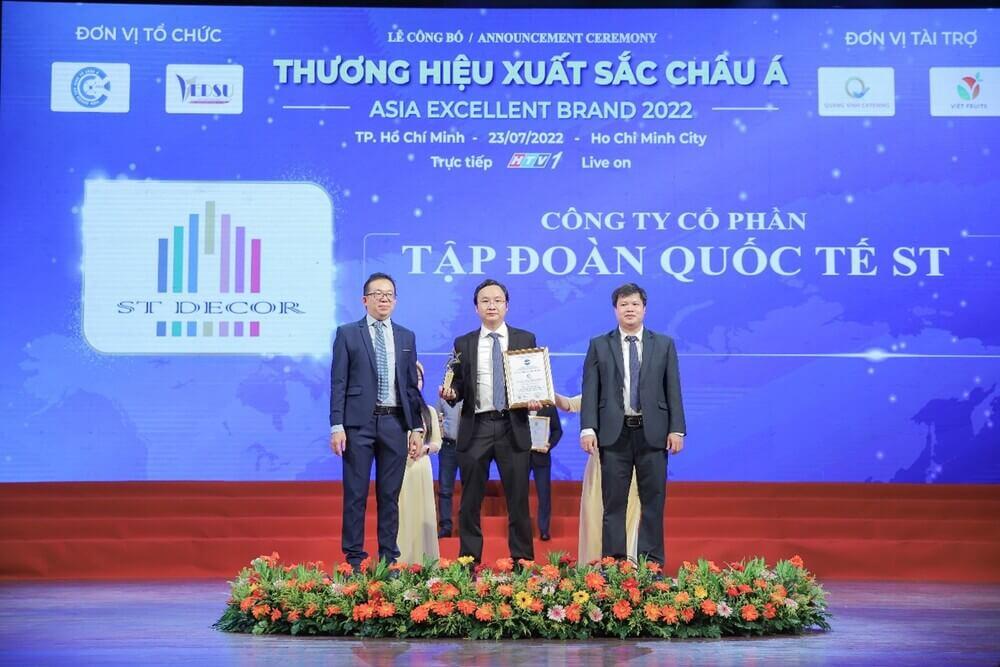 ST DECOR được vinh danh Thương hiệu xuất sắc châu Á năm 2022