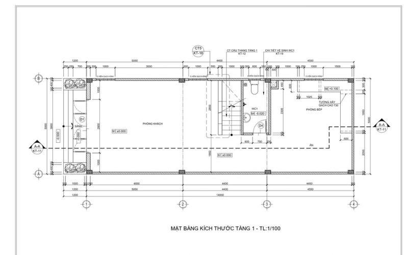 Mặt bằng công năng tầng 1