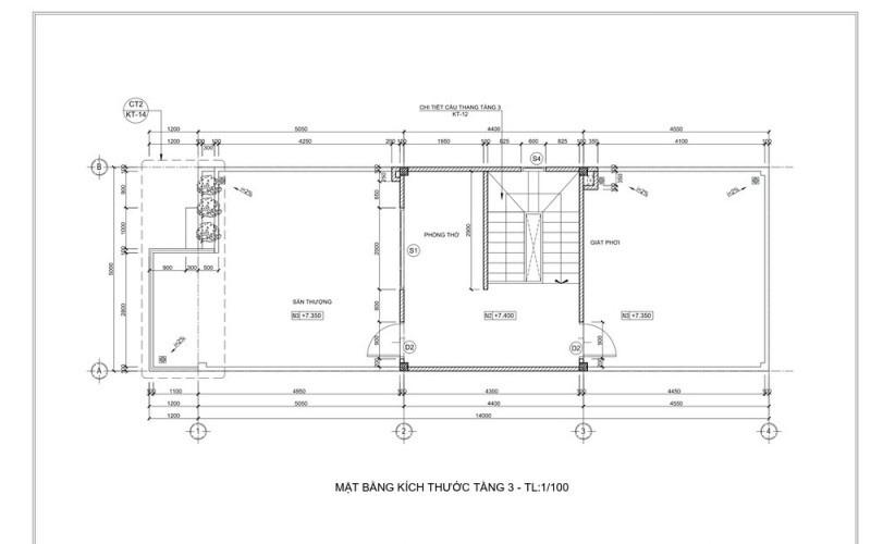 Mặt bằng công năng tầng 3