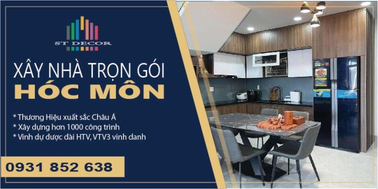 Bảng giá xây nhà trọn gói Hóc Môn mới nhất năm 2026