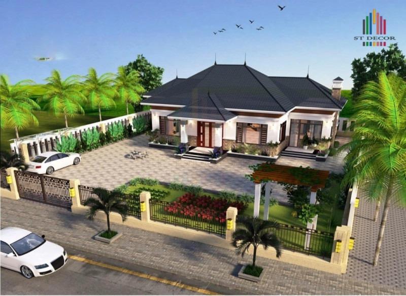 Nhà cấp 4 mái Nhật có sân vườn