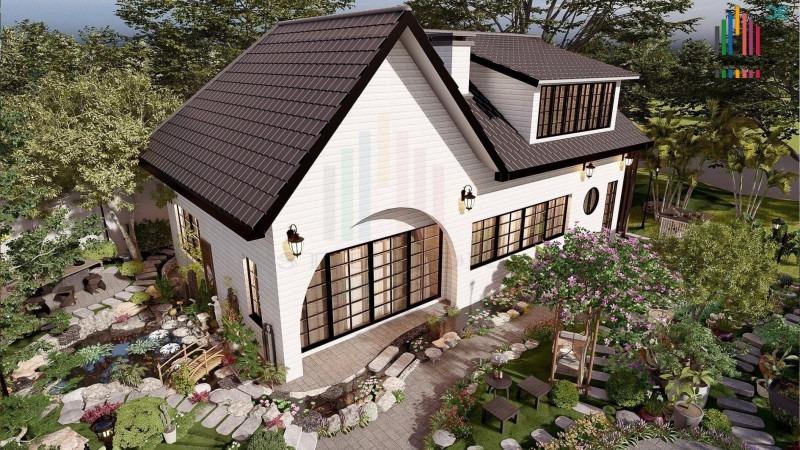 Nhà cấp 4 gác lửng sân vườn ấn tượng