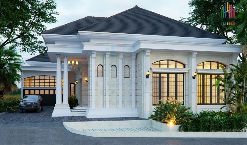 Nhà cấp 4 mái Nhật gác lửng tân cổ điển