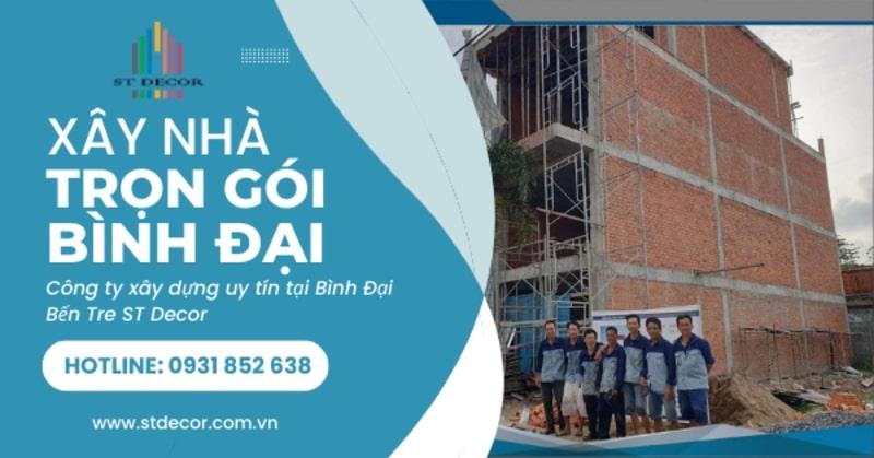 Dịch vụ xây nhà trọn gói Bình Đại uy tín, giá thành phải chăng