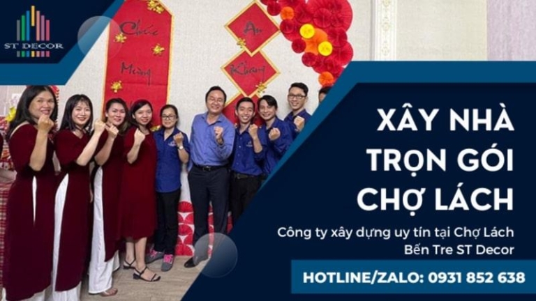 Bảng báo giá xây nhà trọn gói Chợ Lách mới nhất năm 2026