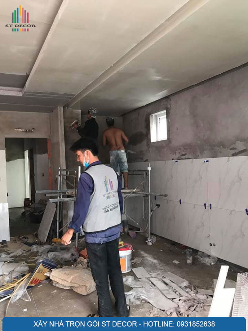 Quá trình hoàn thiện công trình nhà ở cho khách hàng tại xã Thạnh Phú