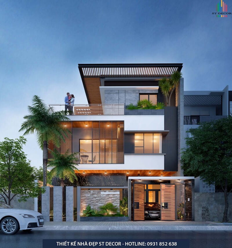Bản vẽ 3D mô phỏng căn nhà sau hoàn thiện cho khách hàng mới