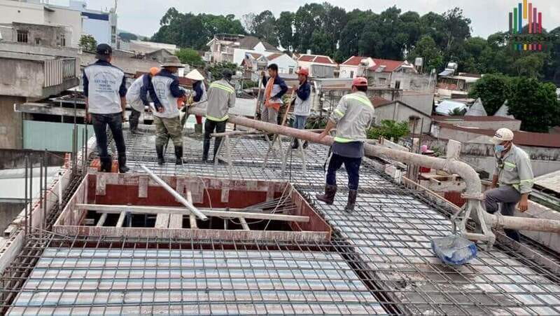 Thi công đổ mái bằng cho công trình nhà dân tại Thuận Nam - Ninh Thuận