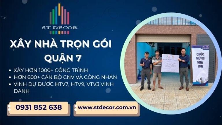 Bảng báo giá xây nhà trọn gói Quận 7 mới nhất năm 2026