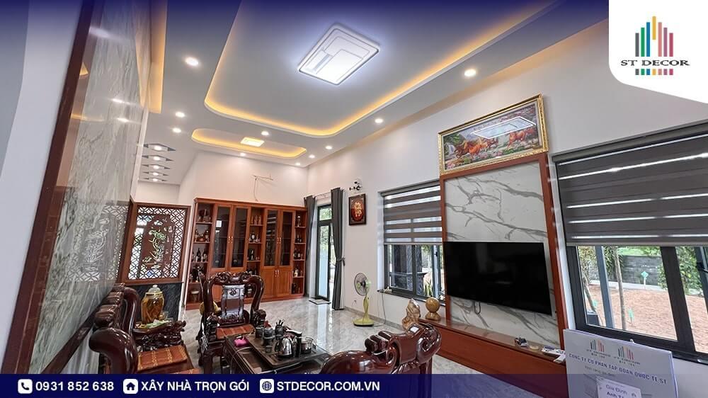 Bức tường đá vân mây khổ lớn, thẩm mỹ và tinh tế