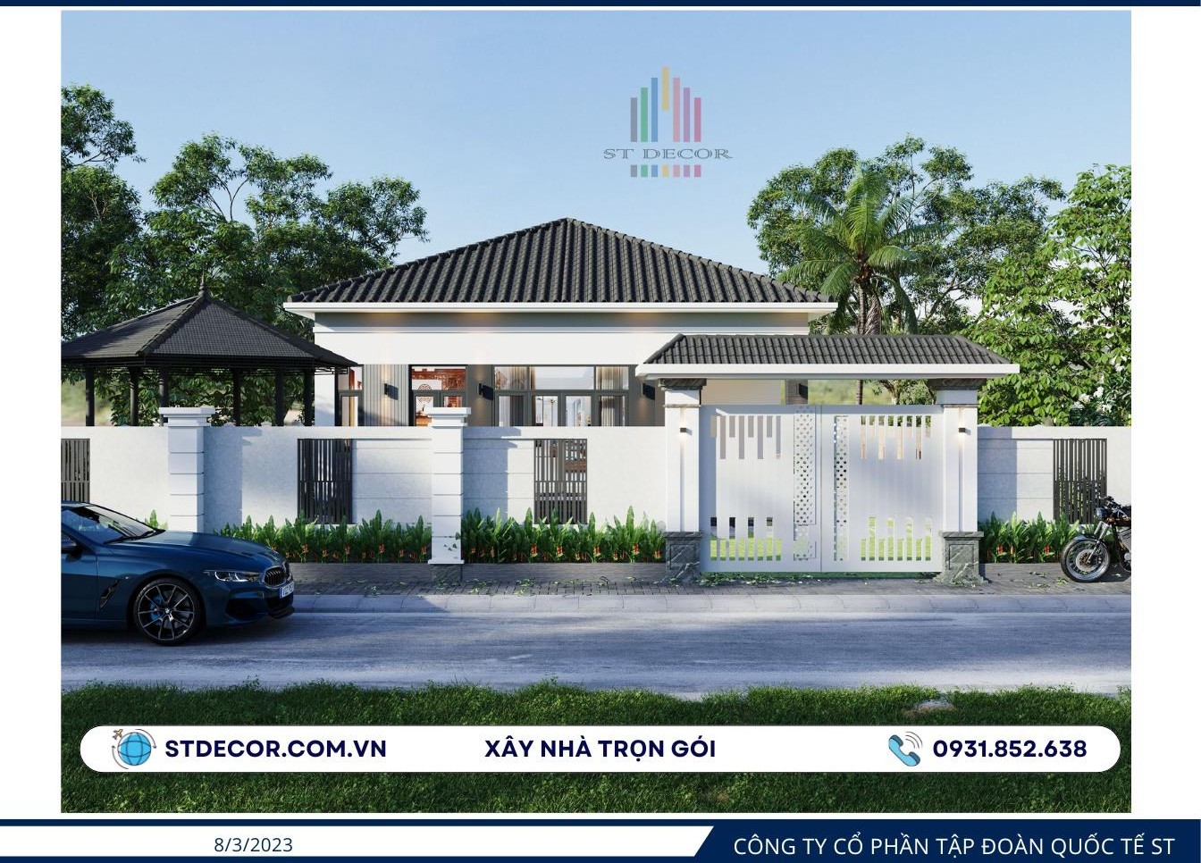 Công trình nhà cấp 4 mái Nhật với diện mạo ấn tượng tại ngoại ô huyện Đầm Dơi