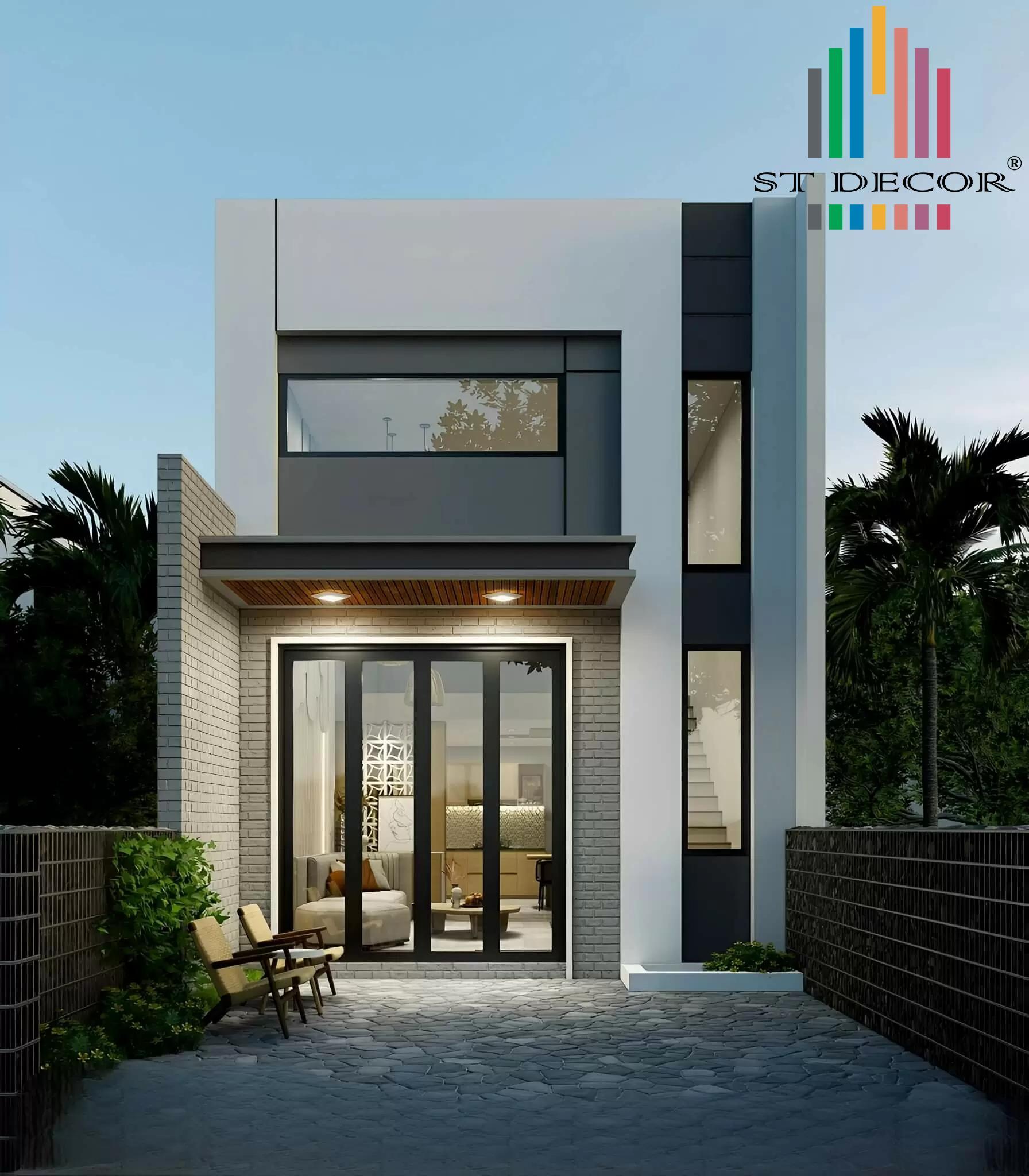 Công trình nhà phố 1 trệt 1 lửng được thực hiện bởi ST DECOR