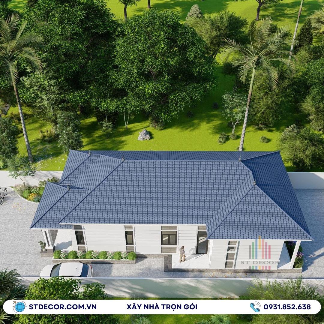 Công trình nhà cấp 4 mái Nhật rất phù hợp với điều kiện thời tiết tại huyện Vĩnh Châu