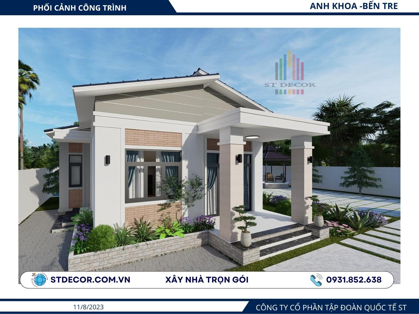 Các yếu tố ảnh hưởng đến giá xây nhà trọn gói Bến Tre