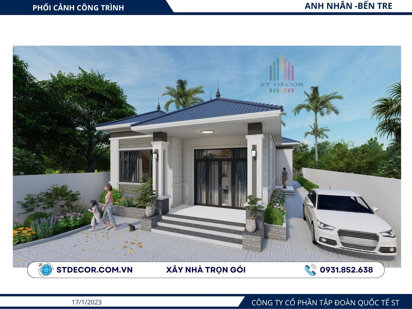 Cách tính diện tích xây nhà trọn gói tại Bến Tre chuẩn