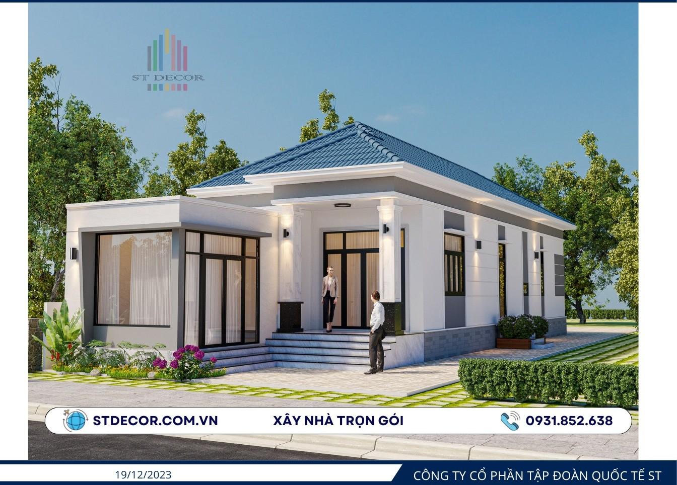 Công trình nhà cấp 4 mái Nhật với diện mạo ấn tượng tạo ngoại ô huyện Bù Đốp