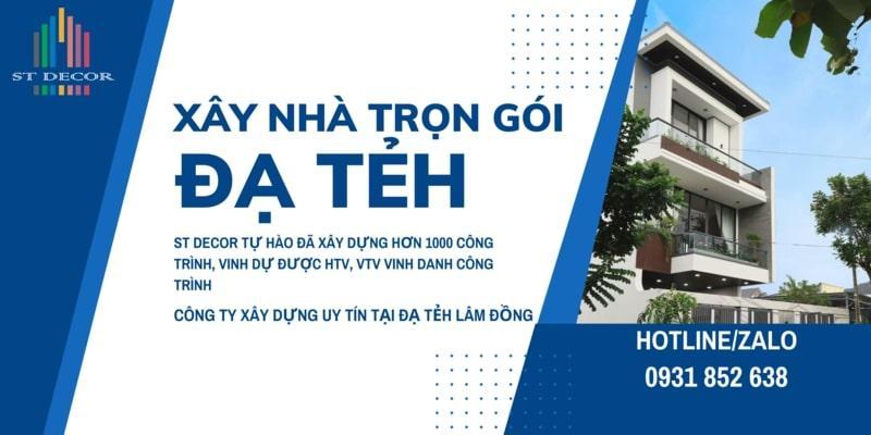Đơn giá xây nhà trọn gói Đạ Tẻh mới nhất năm 2026
