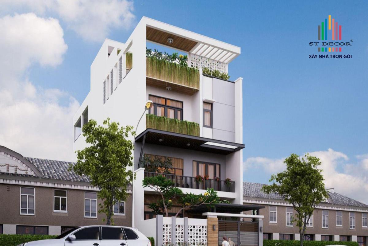 Công trình nhà phố theo phong cách hiện đại kết hợp tối giản