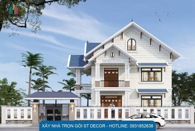 Công trình biệt thự 2 tầng mái Thái với không gian sân vườn rộng rãi tại ngoại ô huyện Đất Đỏ