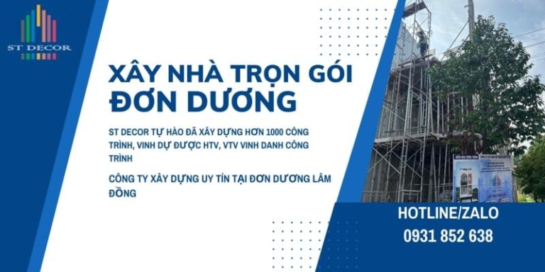 Dịch vụ xây nhà trọn gói Đơn Dương uy tín, giá tốt nhất hiện nay