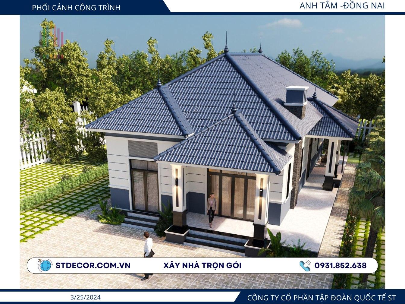 Nhà cấp 4 thẩm mỹ được thiết kế bởi ST DECOR