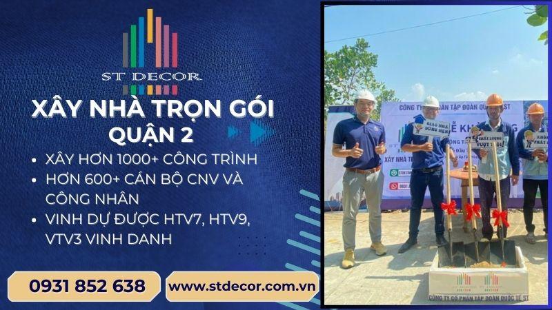Báo giá xây nhà trọn gói Quận 2 chi tiết từng hạng mục