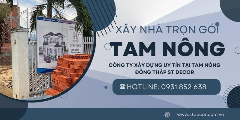 Báo giá xây nhà trọn gói Tam Nông chi tiết nhất năm 2026