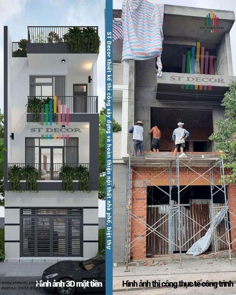 Bản vẽ thiết kế và thi công phần thô nhà dân tại xã An Long huyện Tam Nông