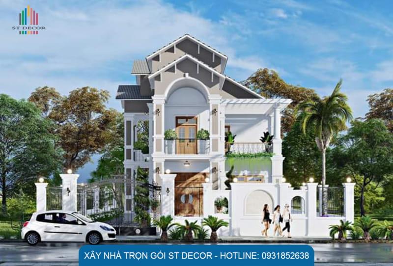 Công trình biệt thự mái Thái tân cổ điển với diện mạo ấn tượng