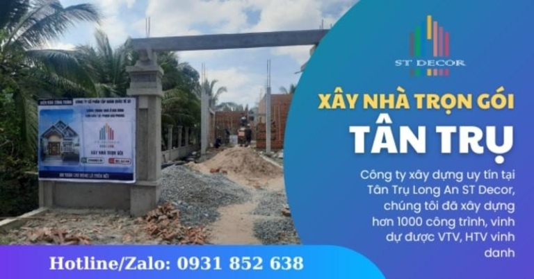 Bảng báo giá xây nhà trọn gói Tân Trụ mới nhất hiện nay