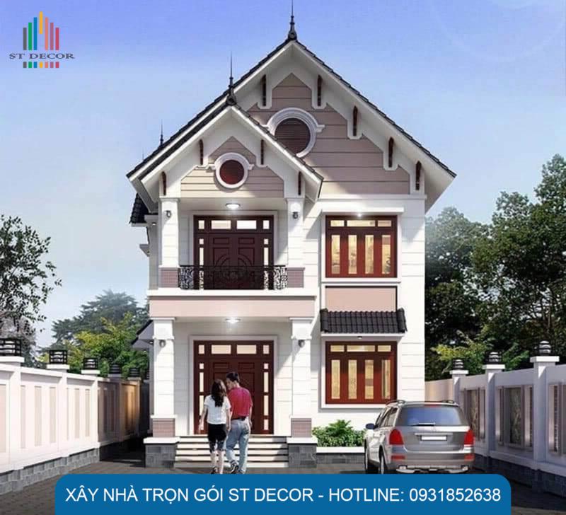 Công trình nhà ống mái Thái có sân rộng được nhiều gia chủ đánh giá cao