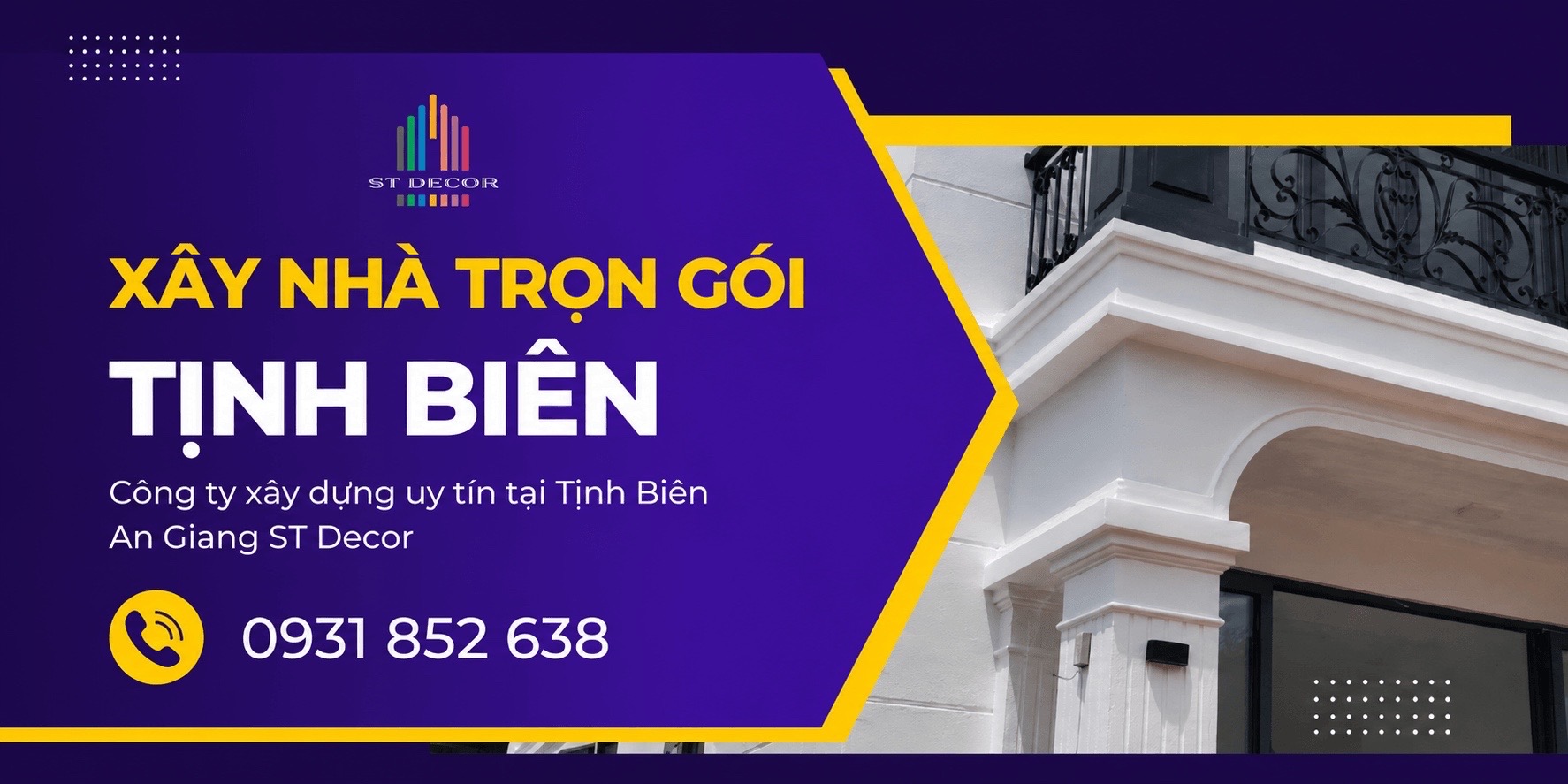 Bảng báo giá xây nhà trọn gói Tịnh Biên chi tiết từng hạng mục