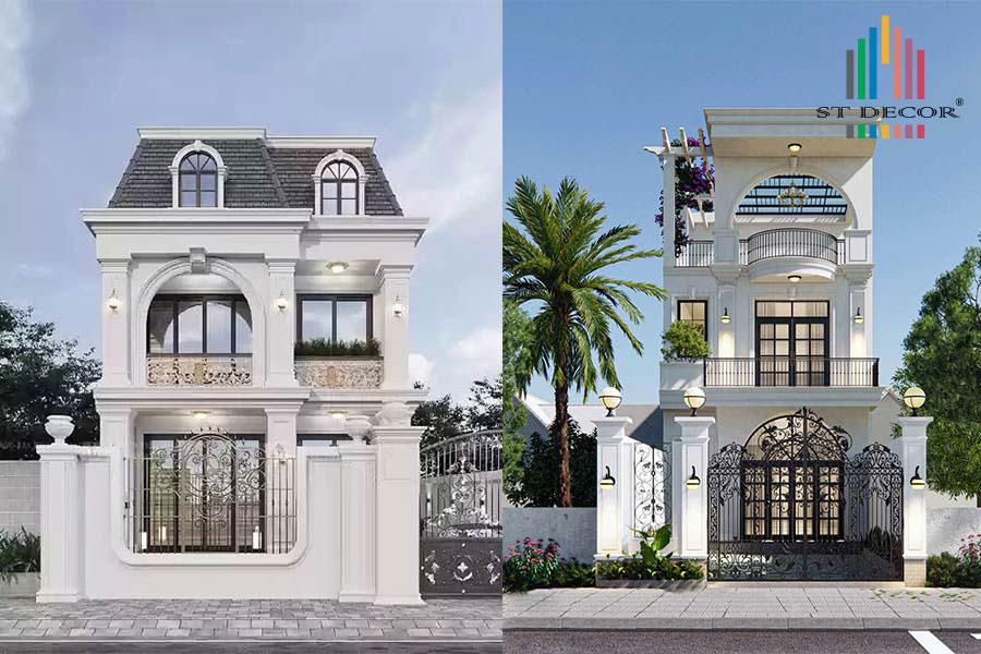 Mẫu thiết kế nhà đẹp ở Bình Dương phong cách tân cổ điển cực phù hợp với các gia chủ yêu thích sự sang trọng, đẳng cấp