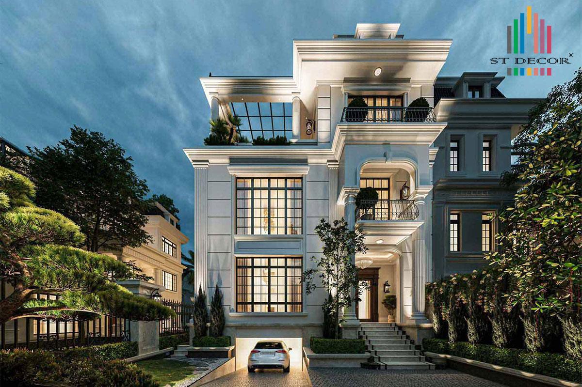 Mẫu thiết kế nhà tại Bình Dương dạng biệt thự thường dành cho những gia đình có mảnh đất rộng