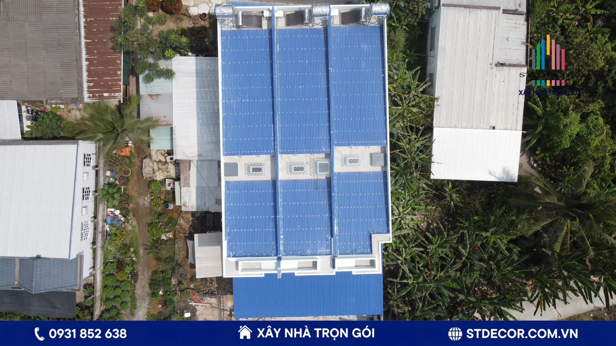 Sử dụng hệ mái bằng vừa hiện đại, trẻ trung vừa giúp tối ưu kinh phí