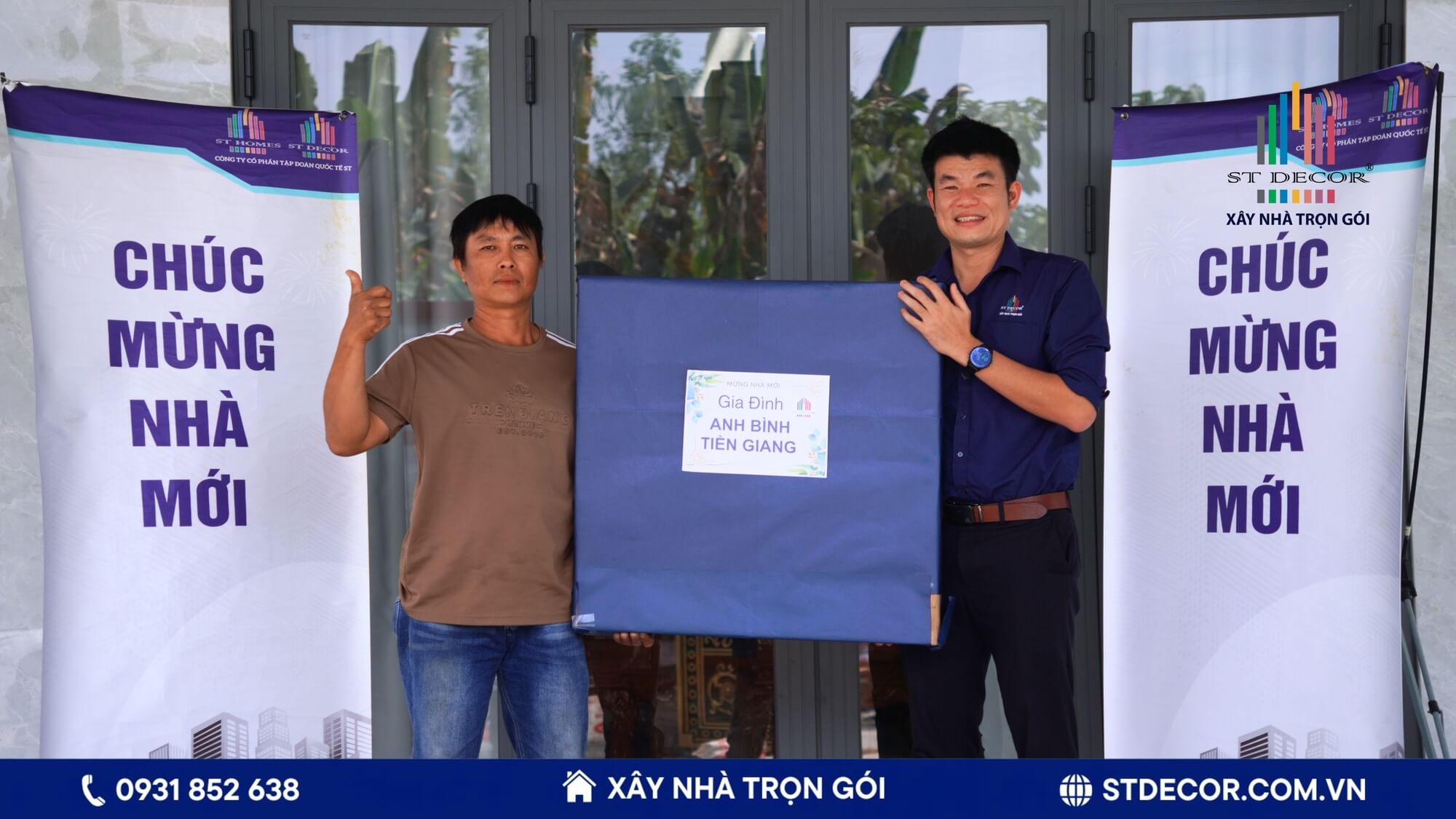 ST DECOR bàn giao công trình xây nhà 1 trệt 1 lầu 1000m2 cho Anh Bình tại Tiền Giang