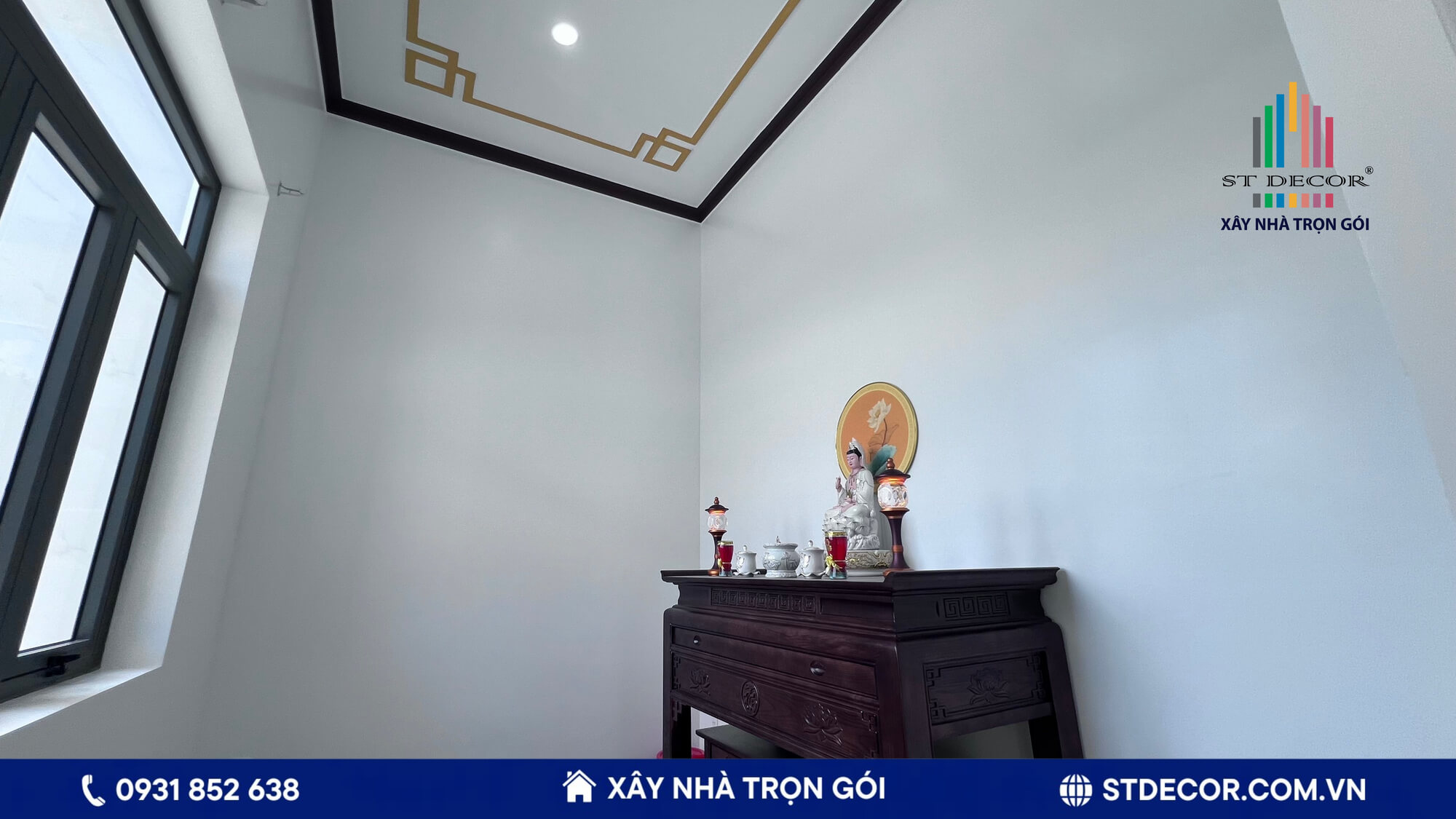 Đảm bảo độ thoáng khí khi thiết kế cửa sổ cho phòng thờ