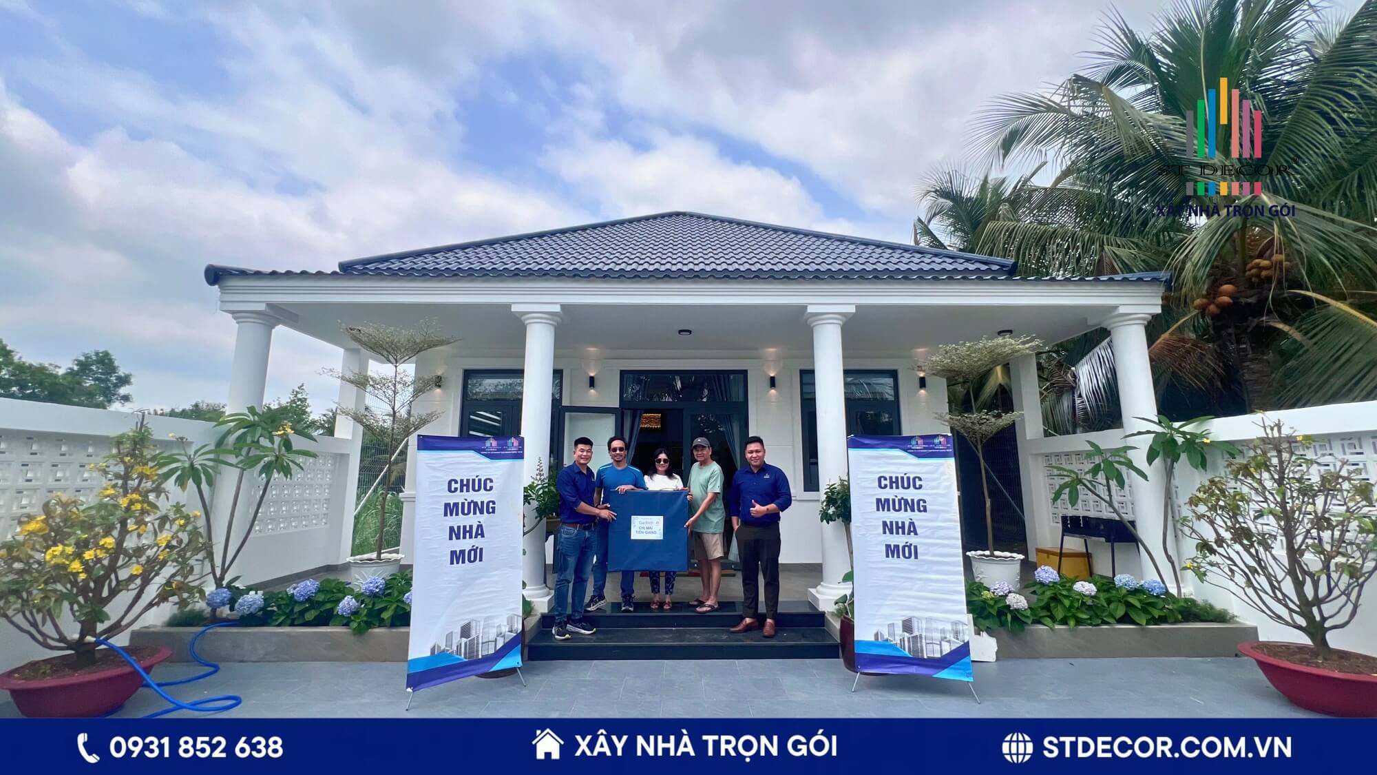 Xây dựng nhà trệt mái Nhật 250m2 Chị Mai Tiền Giang