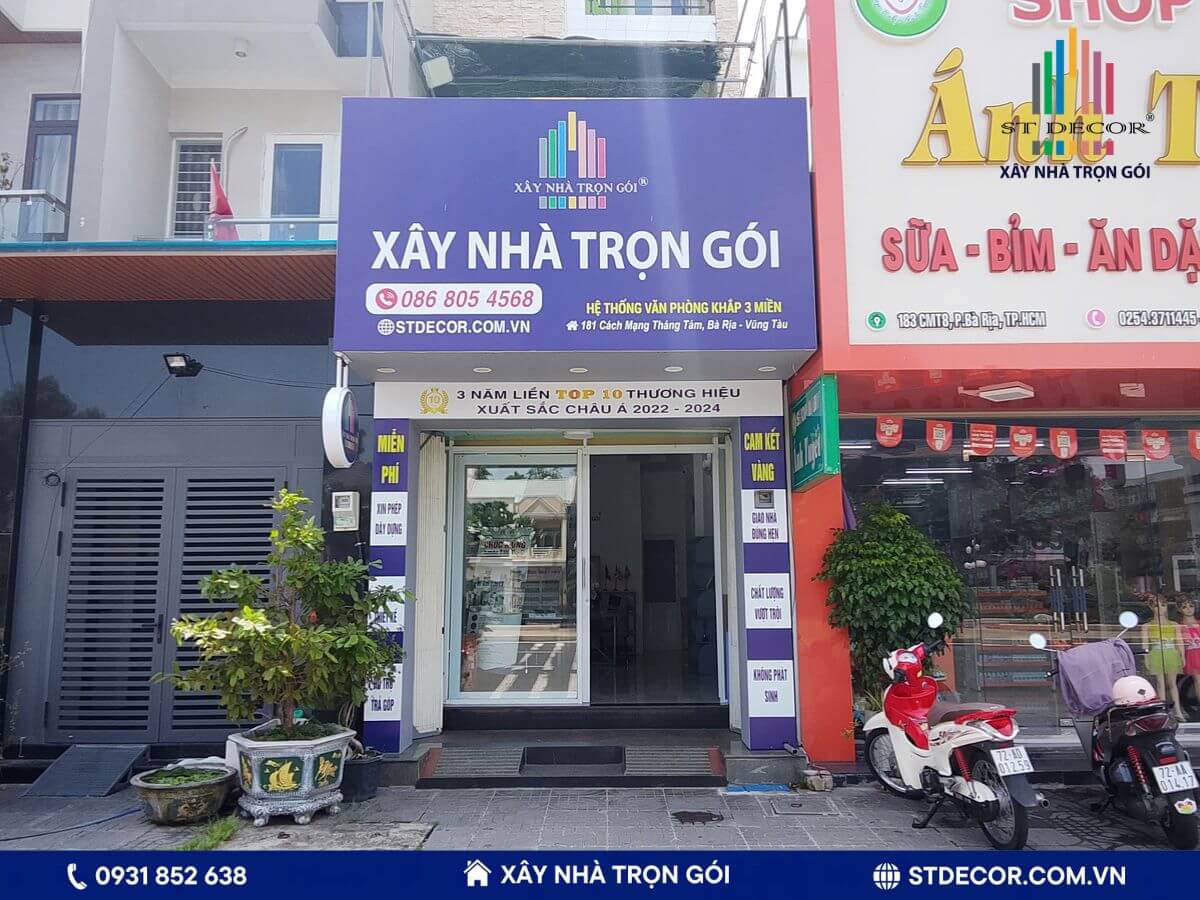 ST DECOR sở hữu chi nhánh xây nhà trọn gói Châu Đức Vũng Tàu tại: 181 Cách Mạng Tháng Tám, Bà Rịa - Vũng Tàu