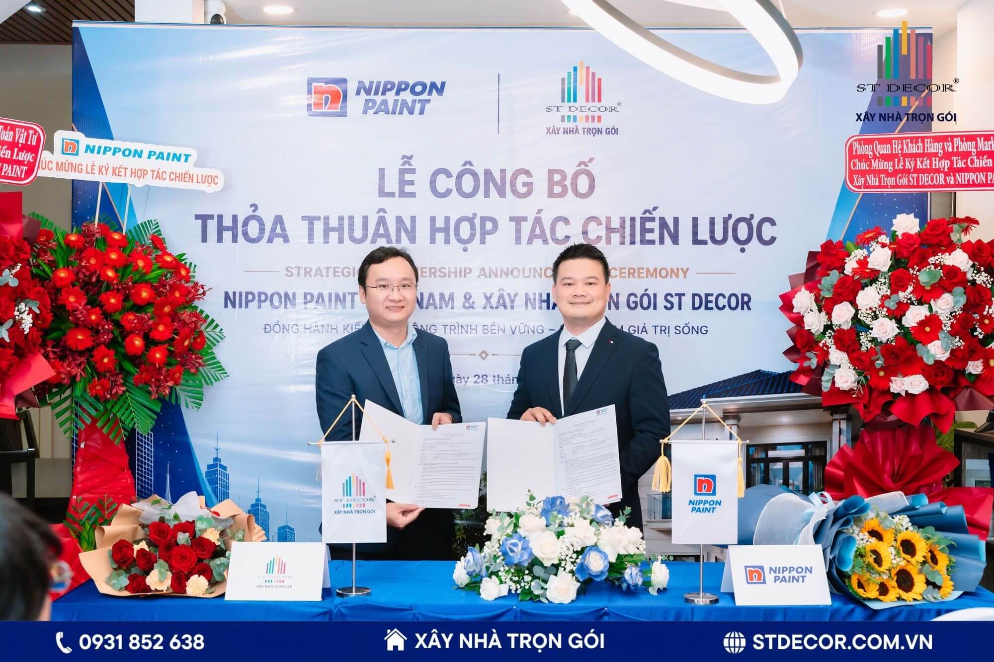 NIPPON PAINT và XÂY NHÀ TRỌN GÓI ST DECOR Ký kết Thỏa thuận Hợp tác Chiến lược